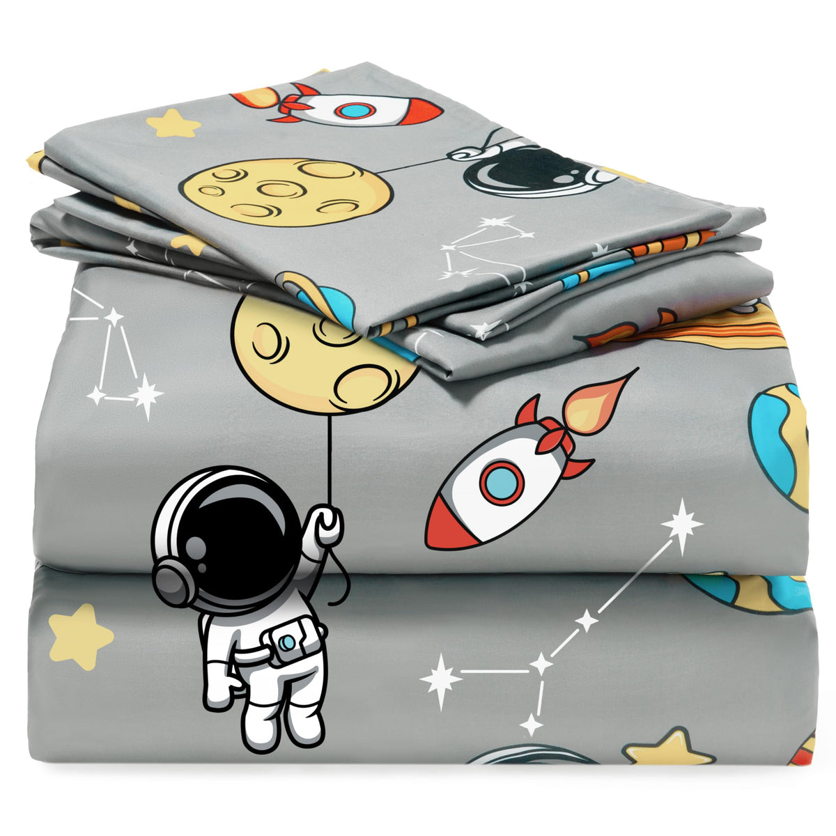 Joiedomi Kids Twin Sheet Set Unicorn - 3 Piece Soft Microfiber Bed Sheets - Deep Pocket Wrinkle Free, Cozy Toddler Bedding Set, Fade Resistant Breathable for Boys Girls Teens