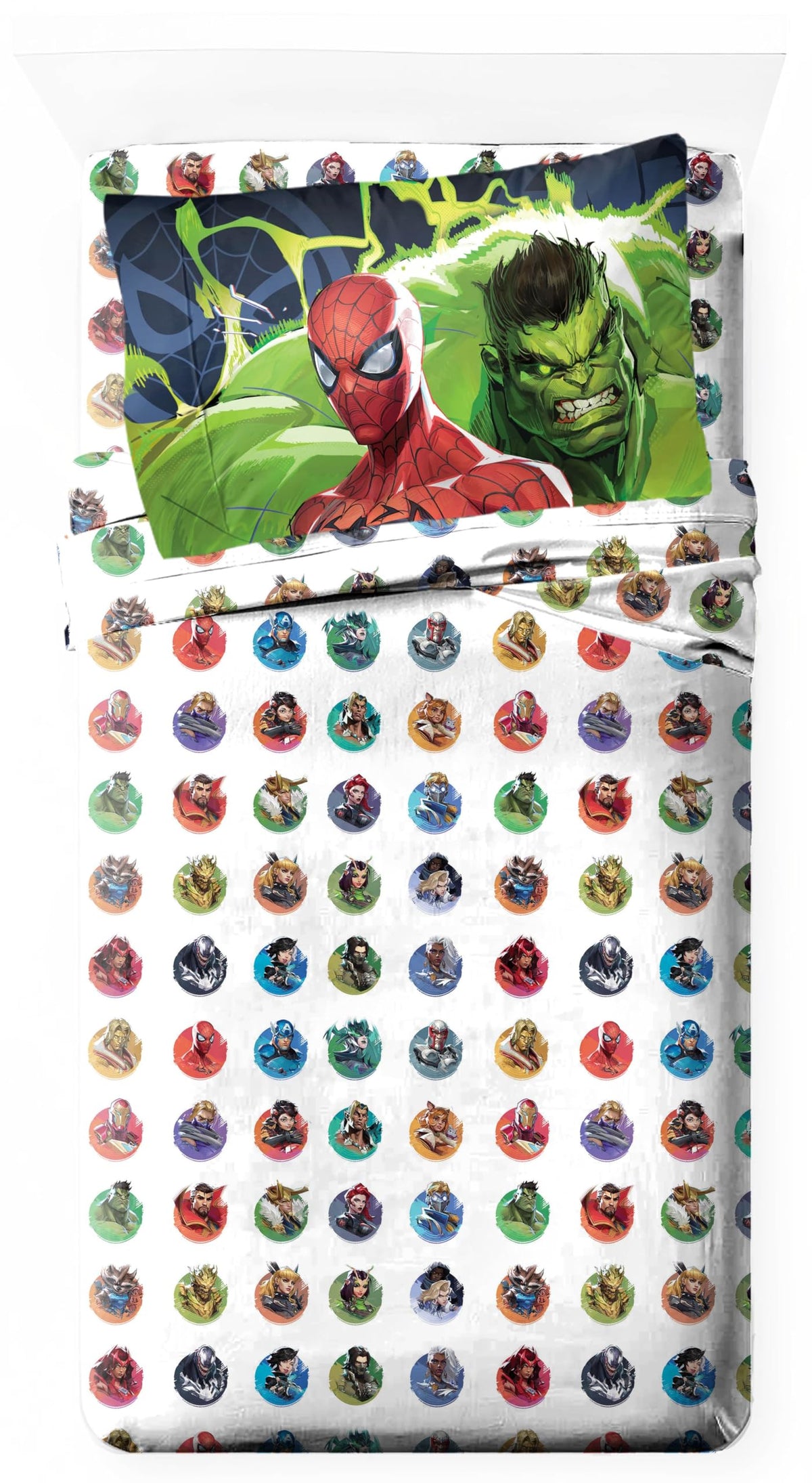 Jay Franco Kids Sheet Set with Fitted, Flat Sheets & Pillow Cover - Ultra-Soft Bedding with Pillowcase for Room Decor, White - Monster Jam, 3 Piece Toddler
