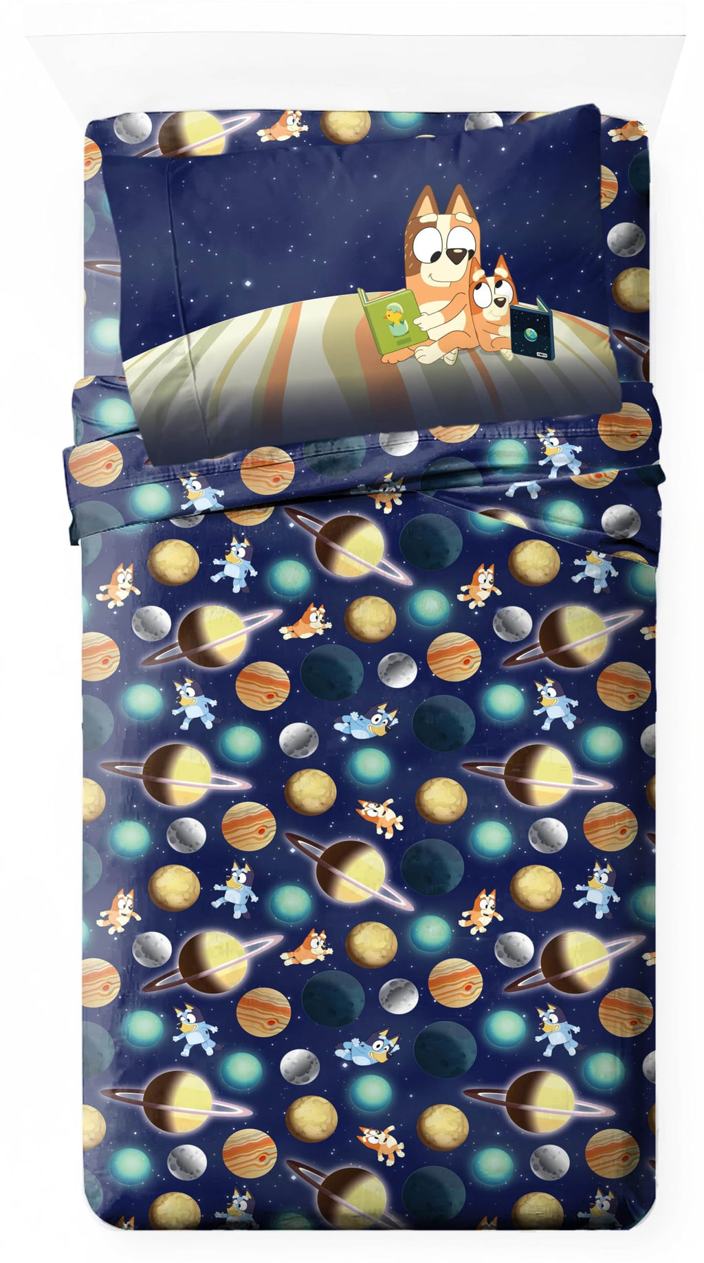 Jay Franco Kids Sheet Set with Fitted, Flat Sheets & Pillow Cover - Ultra-Soft Bedding with Pillowcase for Room Decor, White - Monster Jam, 3 Piece Toddler