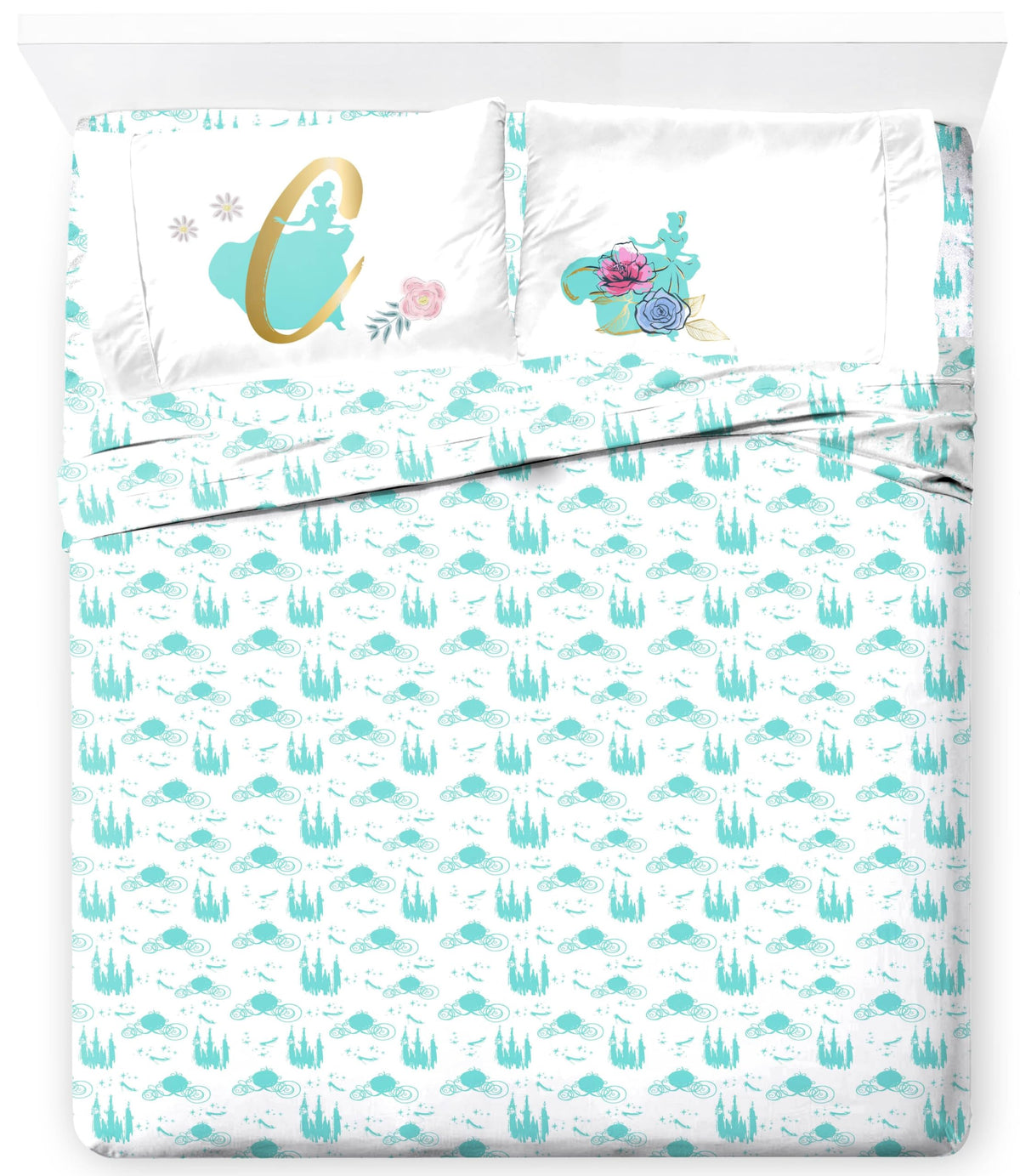 Jay Franco Kids Sheet Set with Fitted, Flat Sheets & Pillow Cover - Ultra-Soft Bedding with Pillowcase for Room Decor, White - Bluey, 3 Piece Toddler