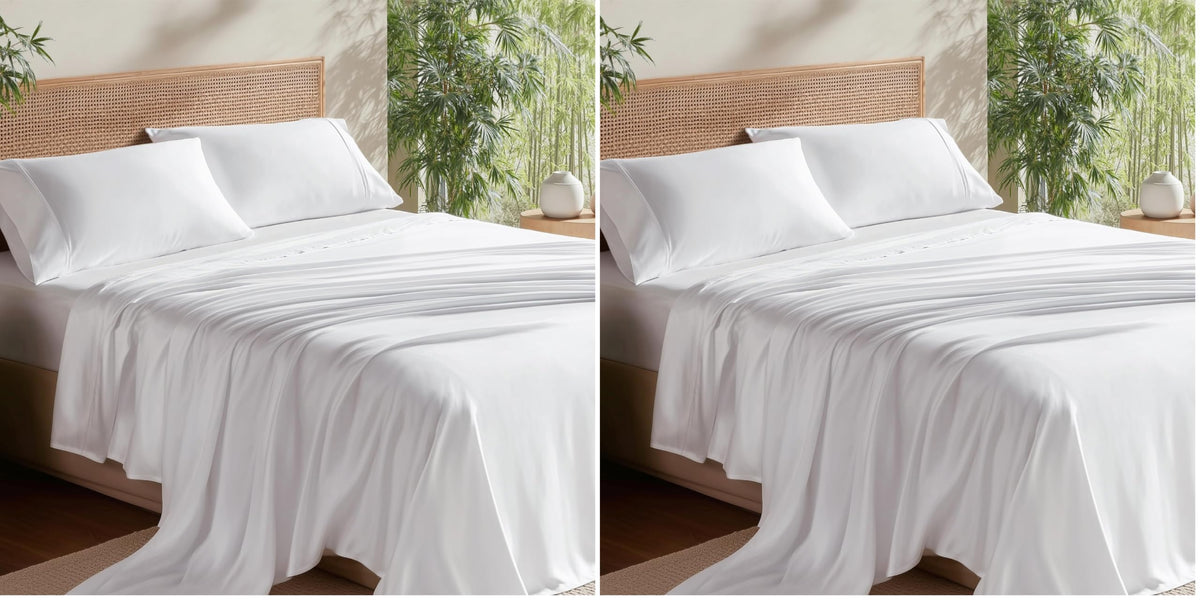 Bedsure PureWoven 100% Rayon Derived from Bamboo, King Size Sheets Set