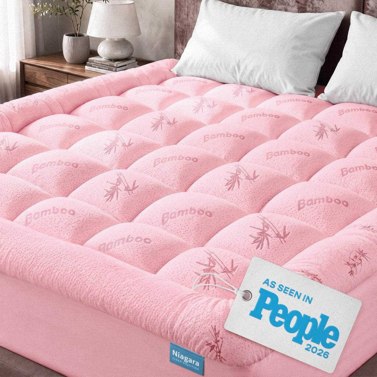 Niagara Sleep Solution Queen Ultra Soft Mattress Topper — Back Pain Relief