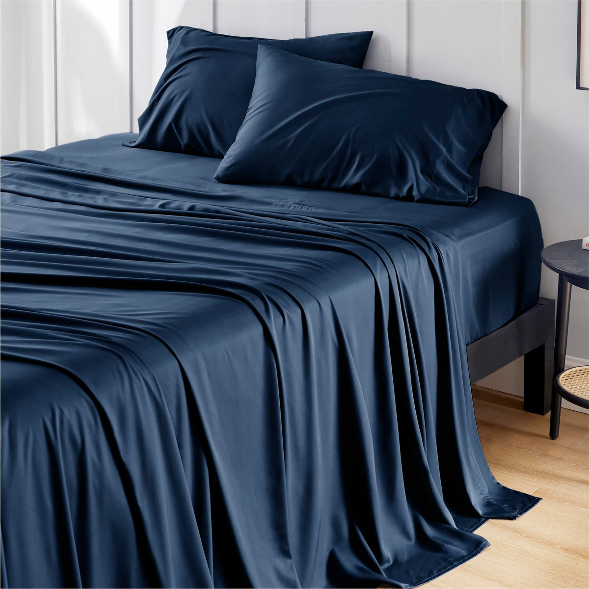Bedsure PureWoven 100% Rayon Derived from Bamboo, King Size Sheets Set