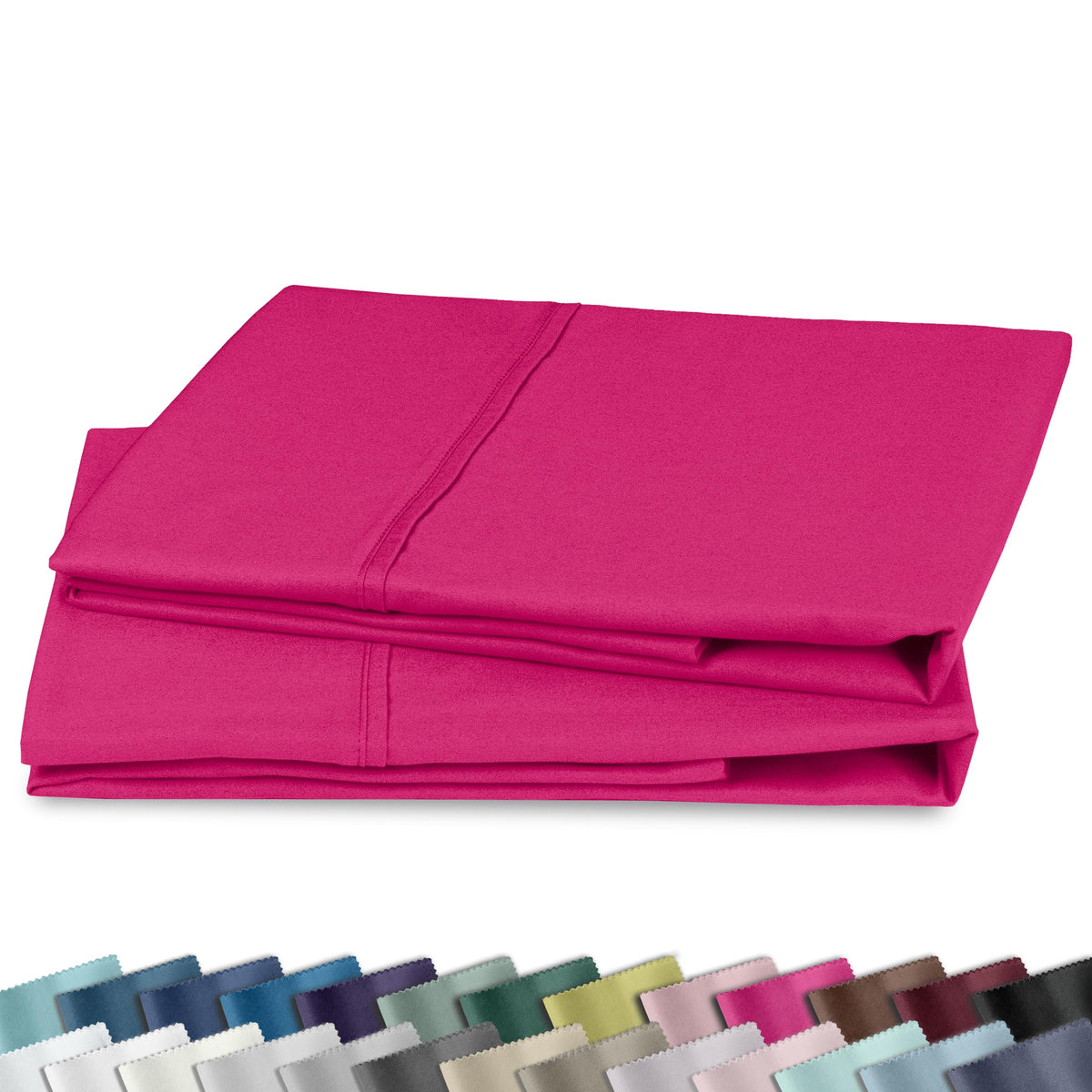 California Design Den 2-Pack Pillow Cases Standard Size, 100% Cotton Sateen