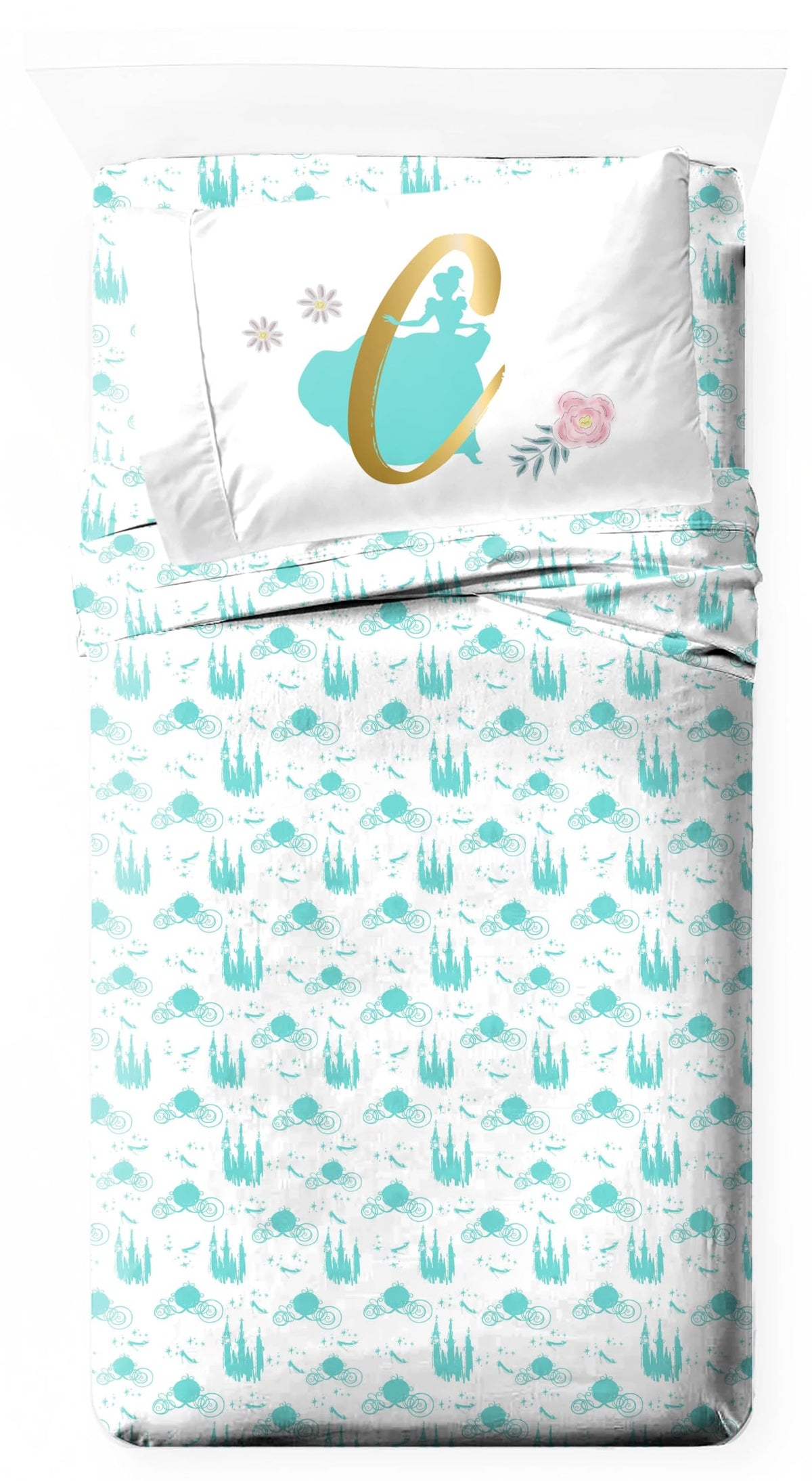 Jay Franco Kids Sheet Set with Fitted, Flat Sheets & Pillow Cover - Ultra-Soft Bedding with Pillowcase for Room Decor, White - Bluey, 3 Piece Toddler