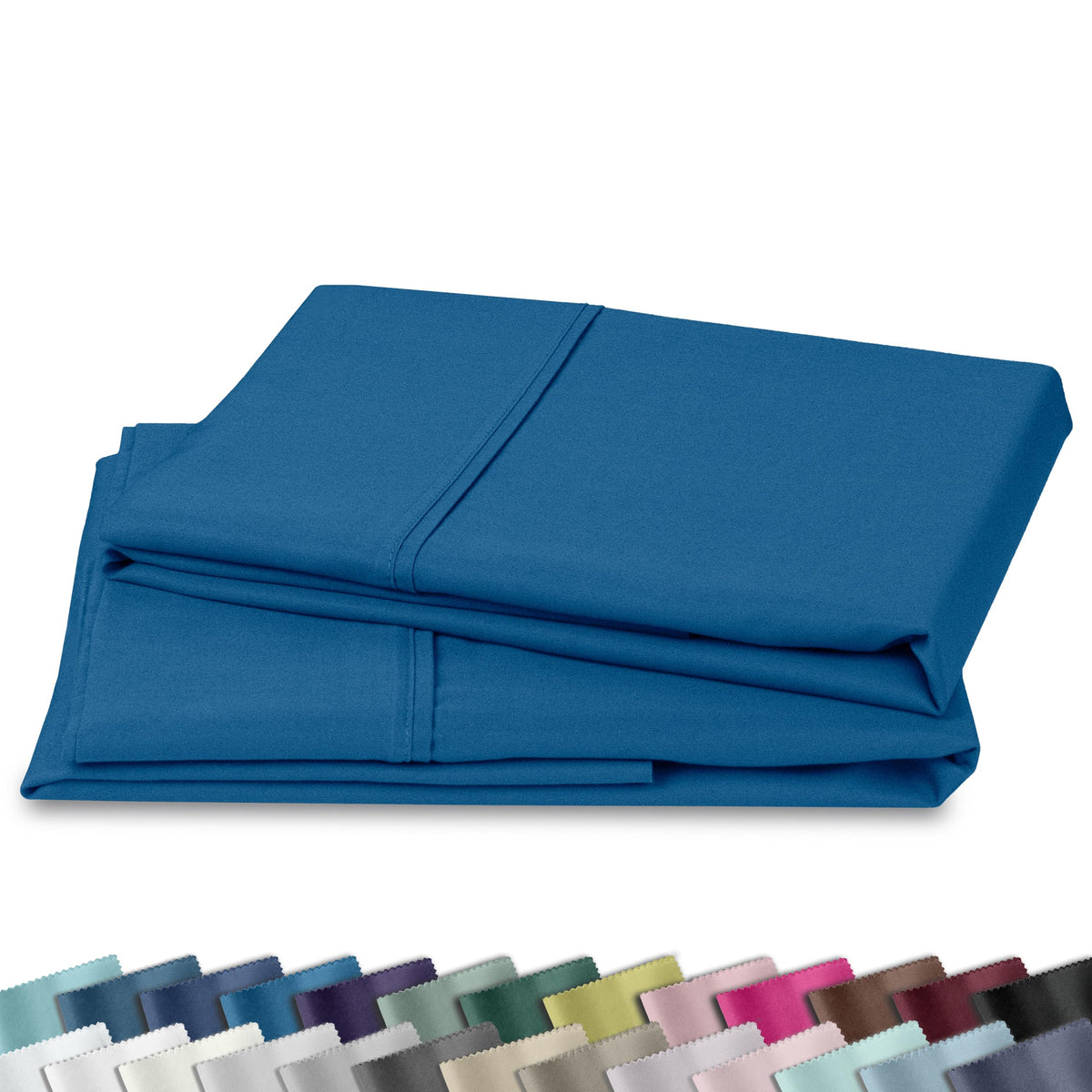 California Design Den 2-Pack Pillow Cases Standard Size, 100% Cotton Sateen