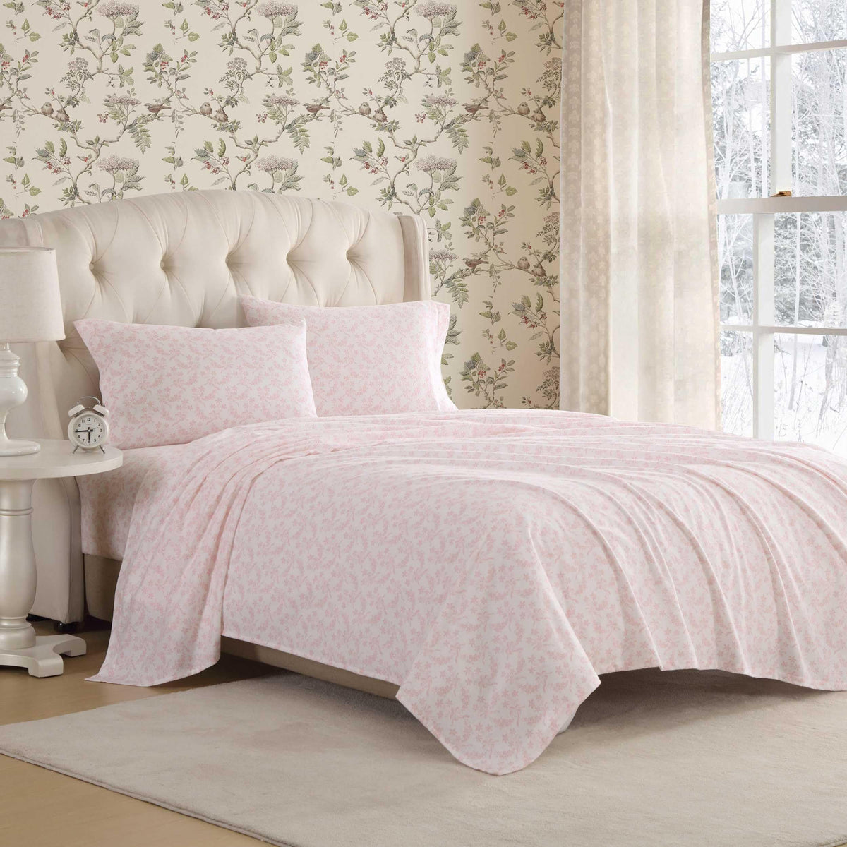 Laura Ashley - Twin Sheet Set with Fitted Sheet & Pillowcase