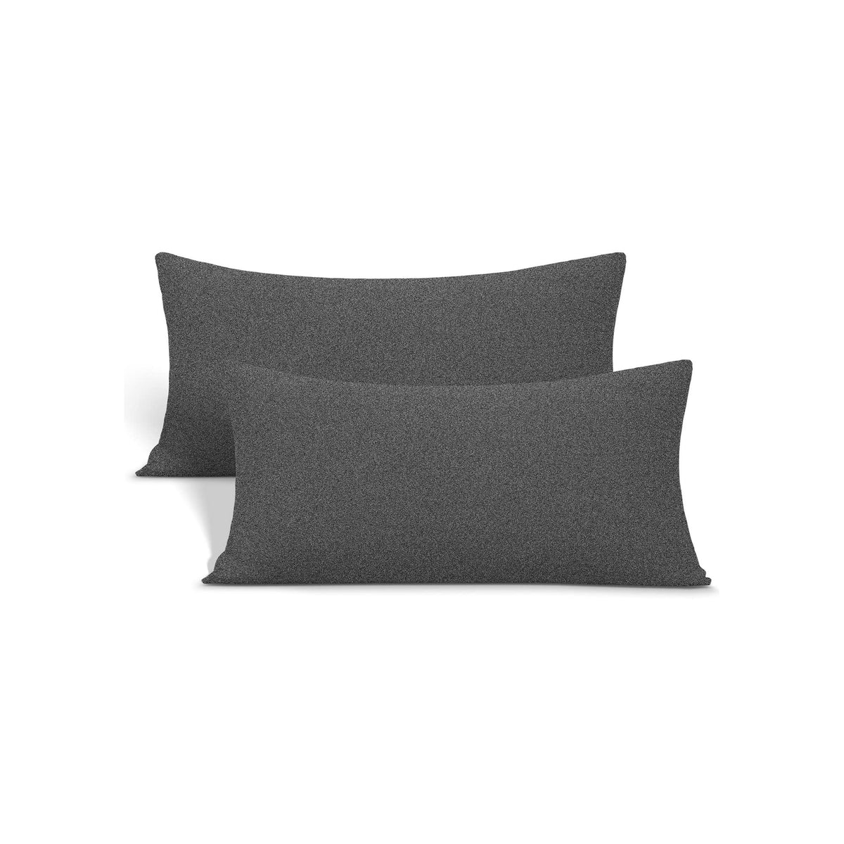 N&Y HOME Jersey Knit Pillow Cases Standard/Queen Set of 2, Light Gray