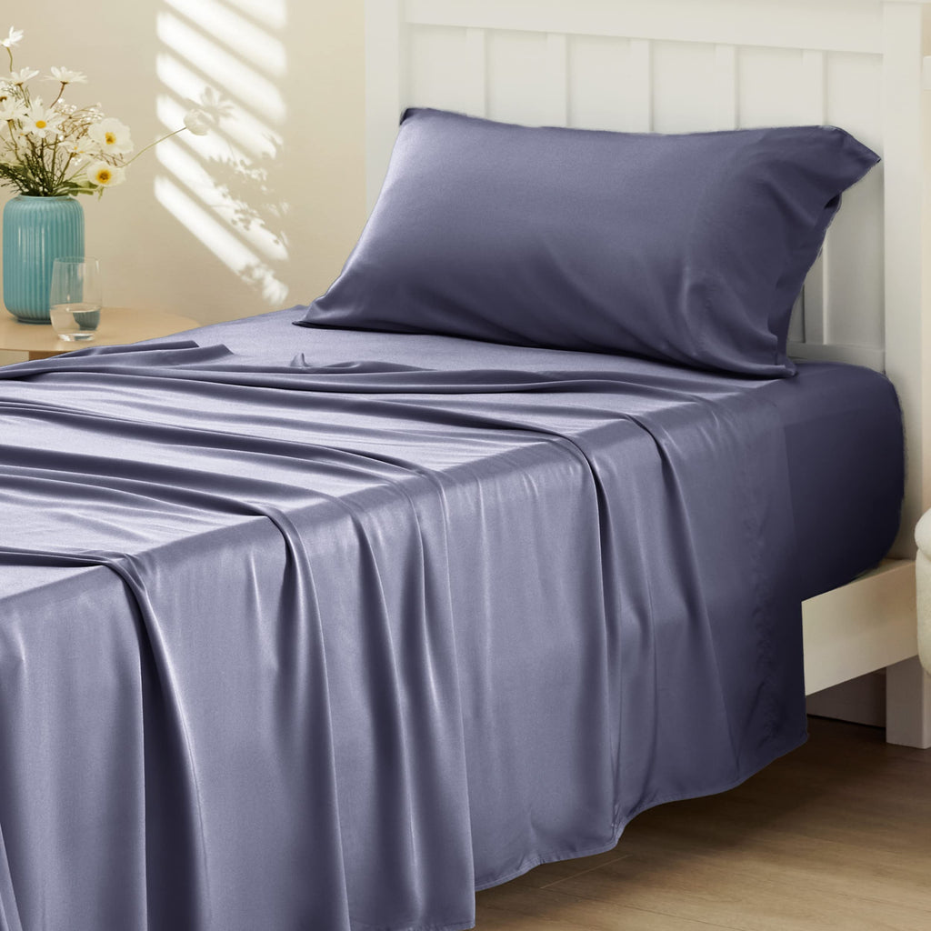 Bedsure PureWoven 100% Rayon Derived from Bamboo, King Size Sheets Set