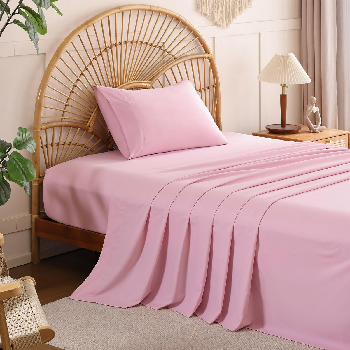 Full Size Sheet Sets, 4 Piece 15" Deep Pocket Full Sheet Set - White