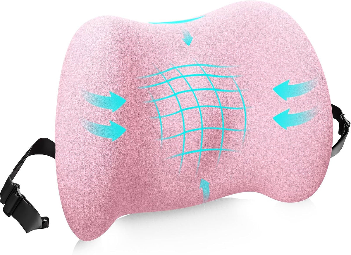 Lumbar Support Pillow for Office Chair, Memory Foam Car Back Cushion