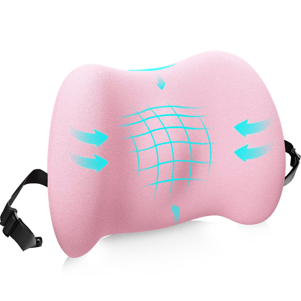 Lumbar Support Pillow for Office Chair, Memory Foam Car Back Cushion