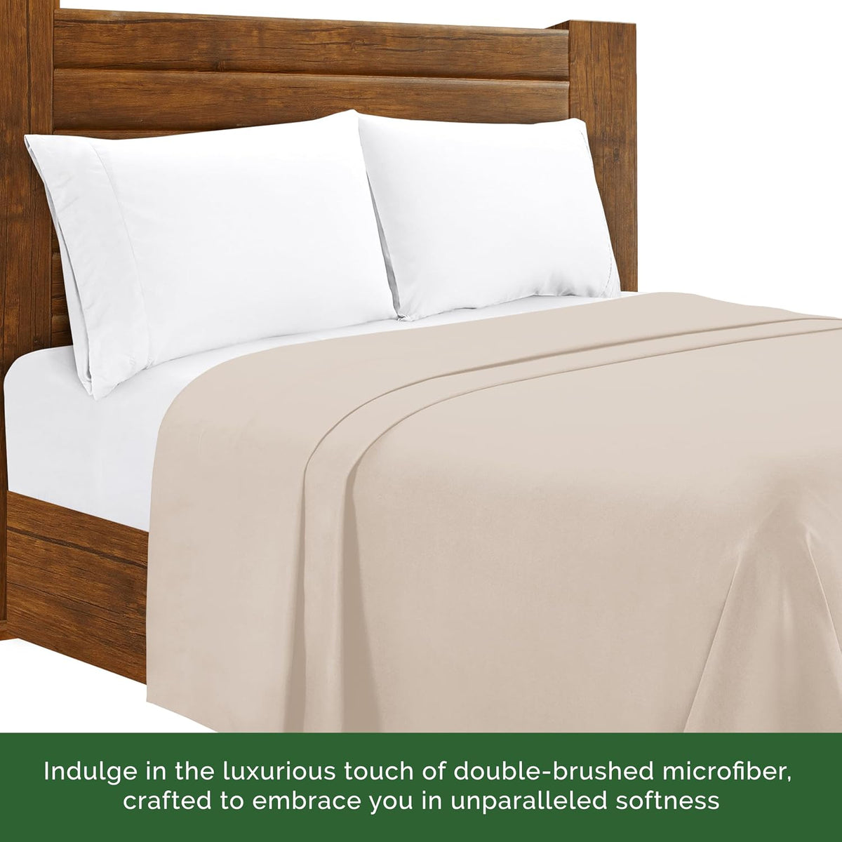 Luxury Flat Sheet on Amazon Elegant Comfort Wrinkle-Free 1500 Premier Hotel Quality 1-Piece Flat Sheet, King Size, Cream