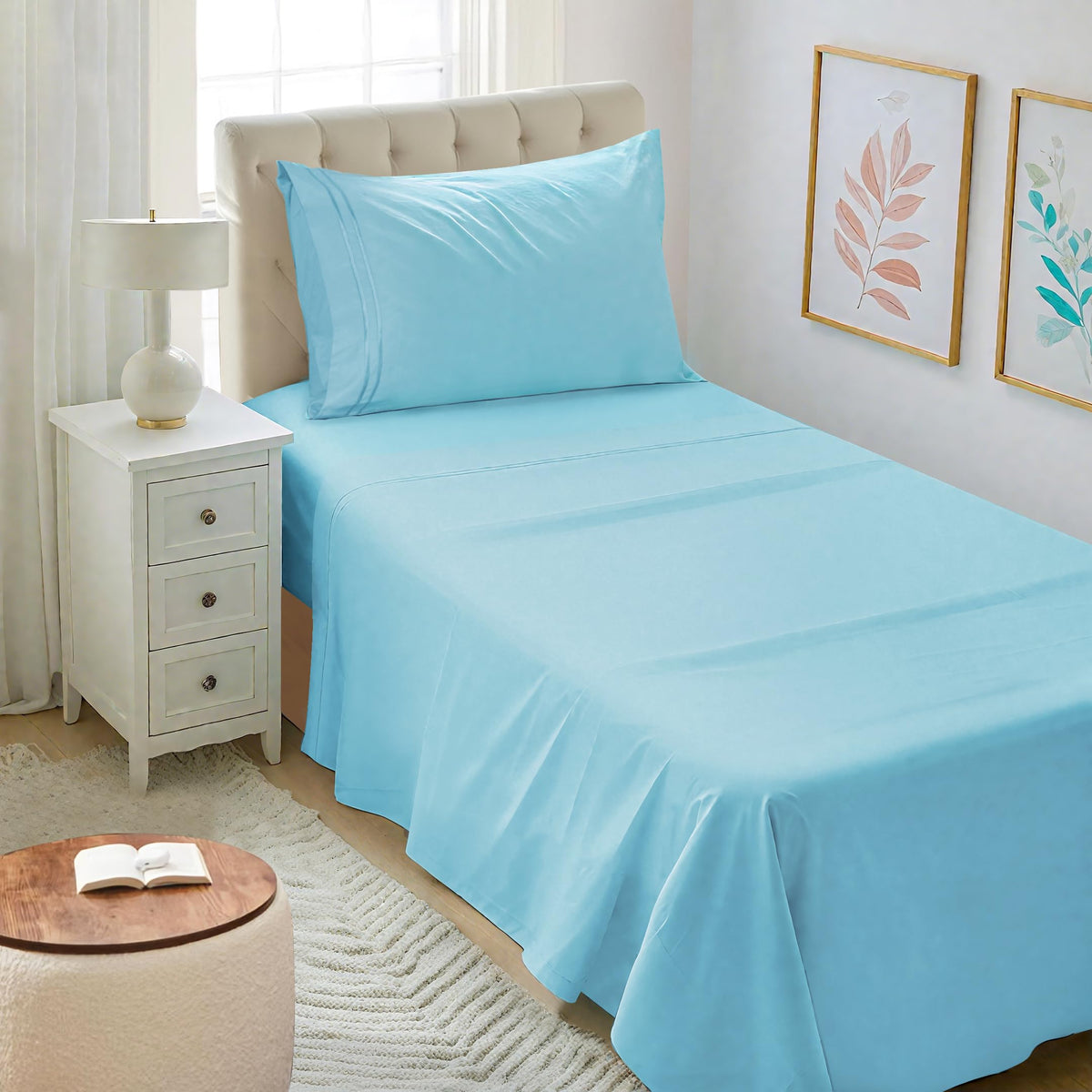Mejoroom Queen Size Sheet Set - Hotel Luxury 1800 Bedding Sheets & Pillowcases - Deep Pocket Fitted Sheet, Soft, Breathable, Wrinkle & Fade Resistant - 4 Piece (Queen, Blush Pink)