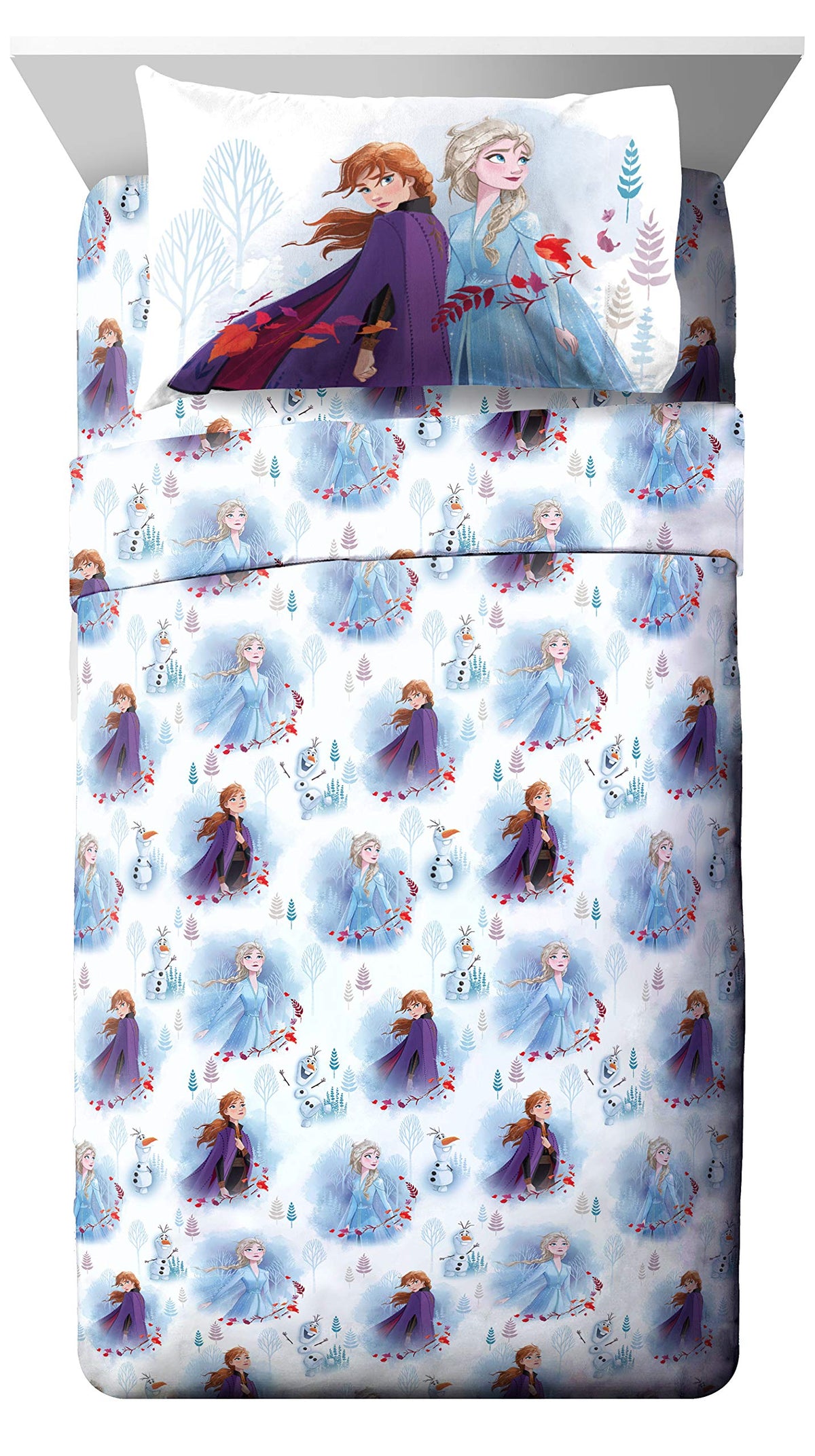 Jay Franco Kids Sheet Set with Fitted, Flat Sheets & Pillow Cover - Ultra-Soft Bedding with Pillowcase for Room Decor, White - Bluey, 3 Piece Toddler