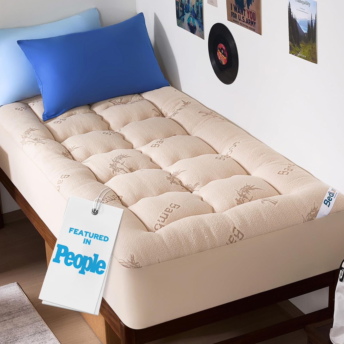 BEDLORE King Mattress Topper, Thick Soft Pillow Top Bed Topper