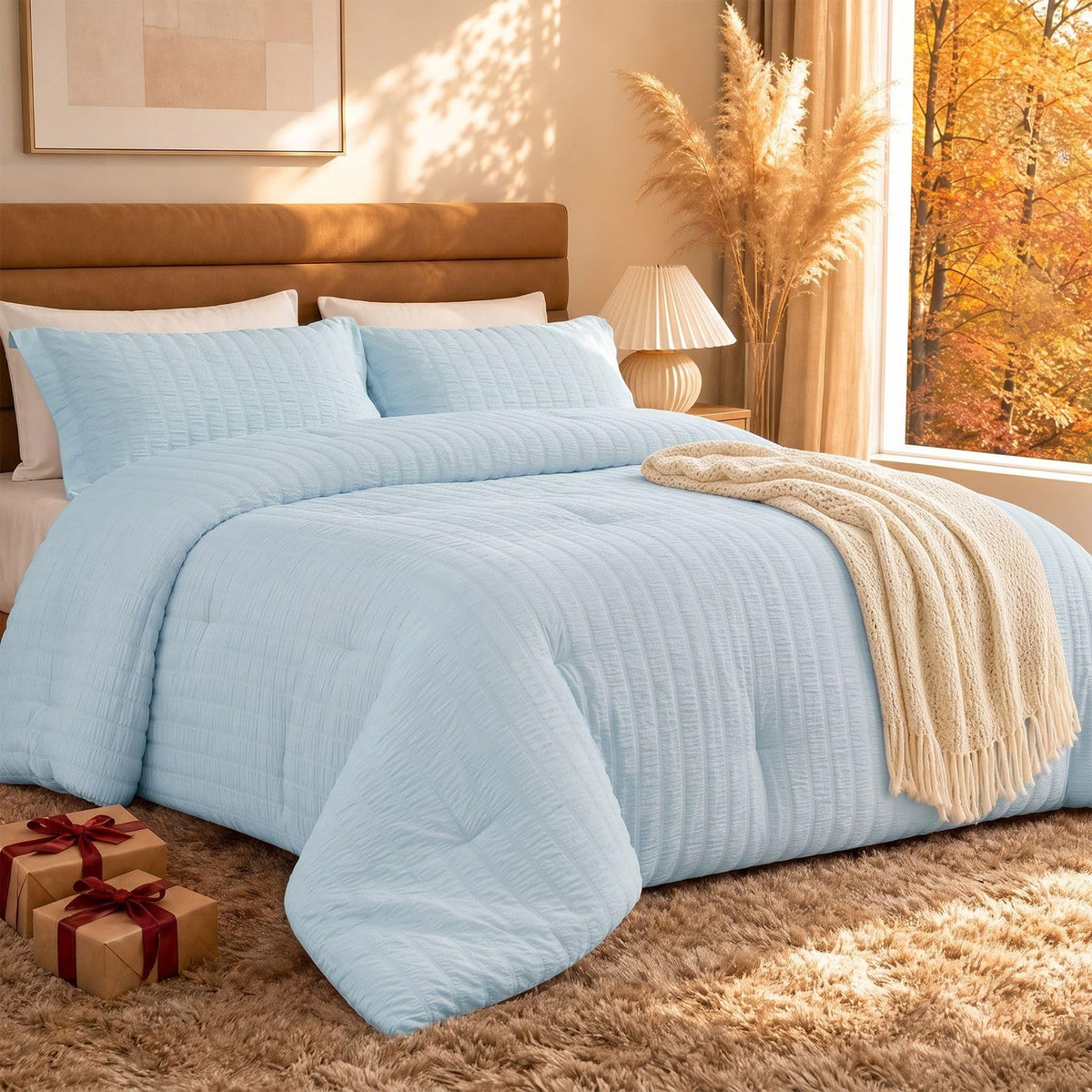 Quataly Cooling Comforter Set Twin Size Breathable Comforter with Sheets
