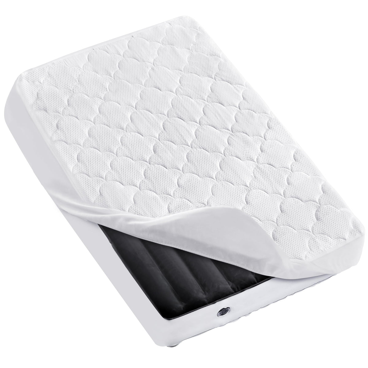 Queen Mattress Pad Thick Quilted Mattress Topper, Air Mattress Cover, Super Soft Breathable and Noiseless Down Alternative Fiber Extra Thick Mattress Pad with Deep Pocket Fits up to 23 Inch Mattress