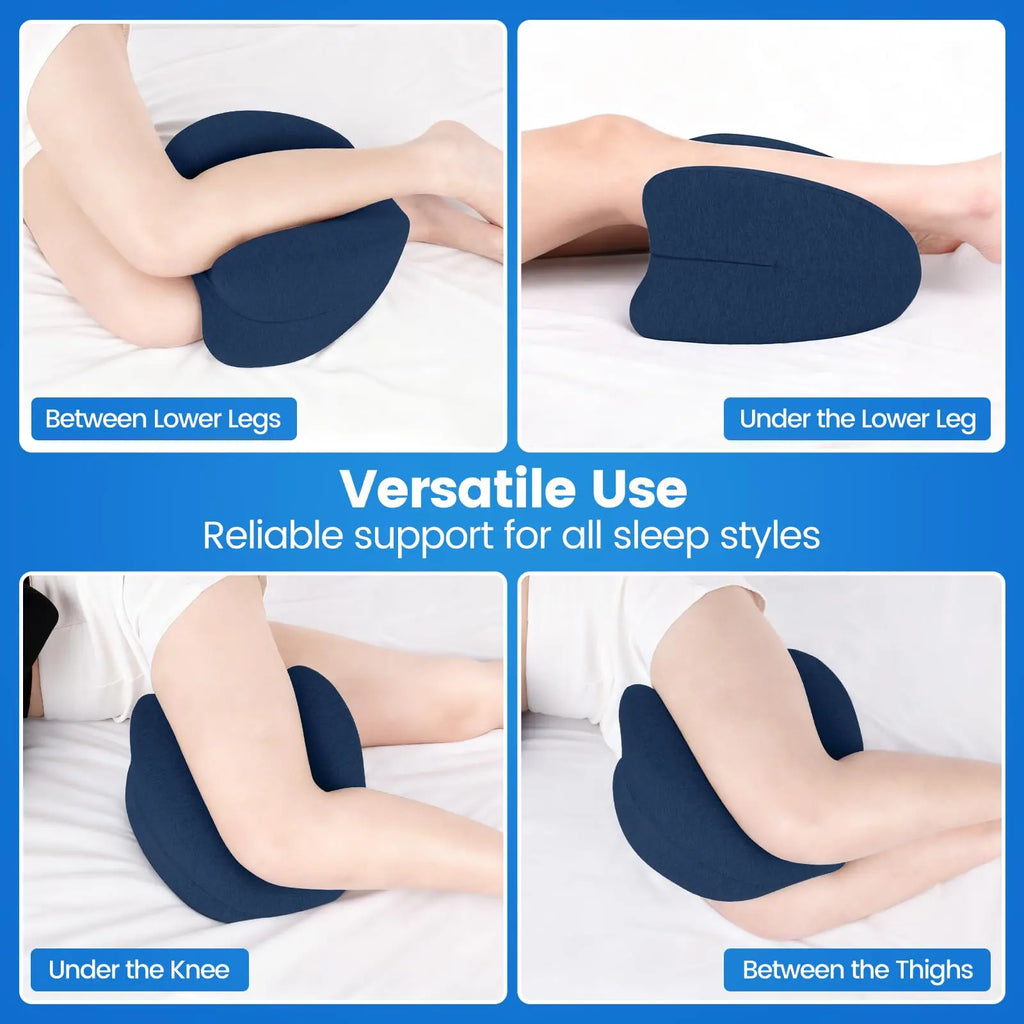 High-Density Durable Memory Foam Knee Pillow - Heart Shape Sleep Cushion for Side Sleepers, Breathable Fabric, Hidden Zipper, Aids Knees-Hips-Spinal Alignment, Allow 24 Hours for Full Expansion,sohochic
