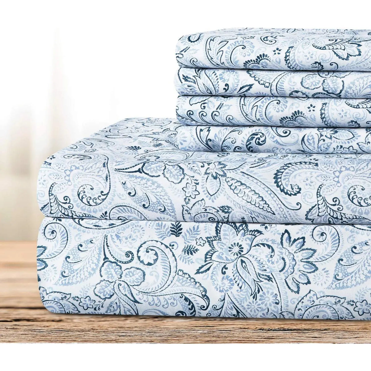 Queen Sheet Set 6 Pieces ,Cottage Core Botanical Patterned Sheets, Victorian Flower Microfiber Bedding Decor