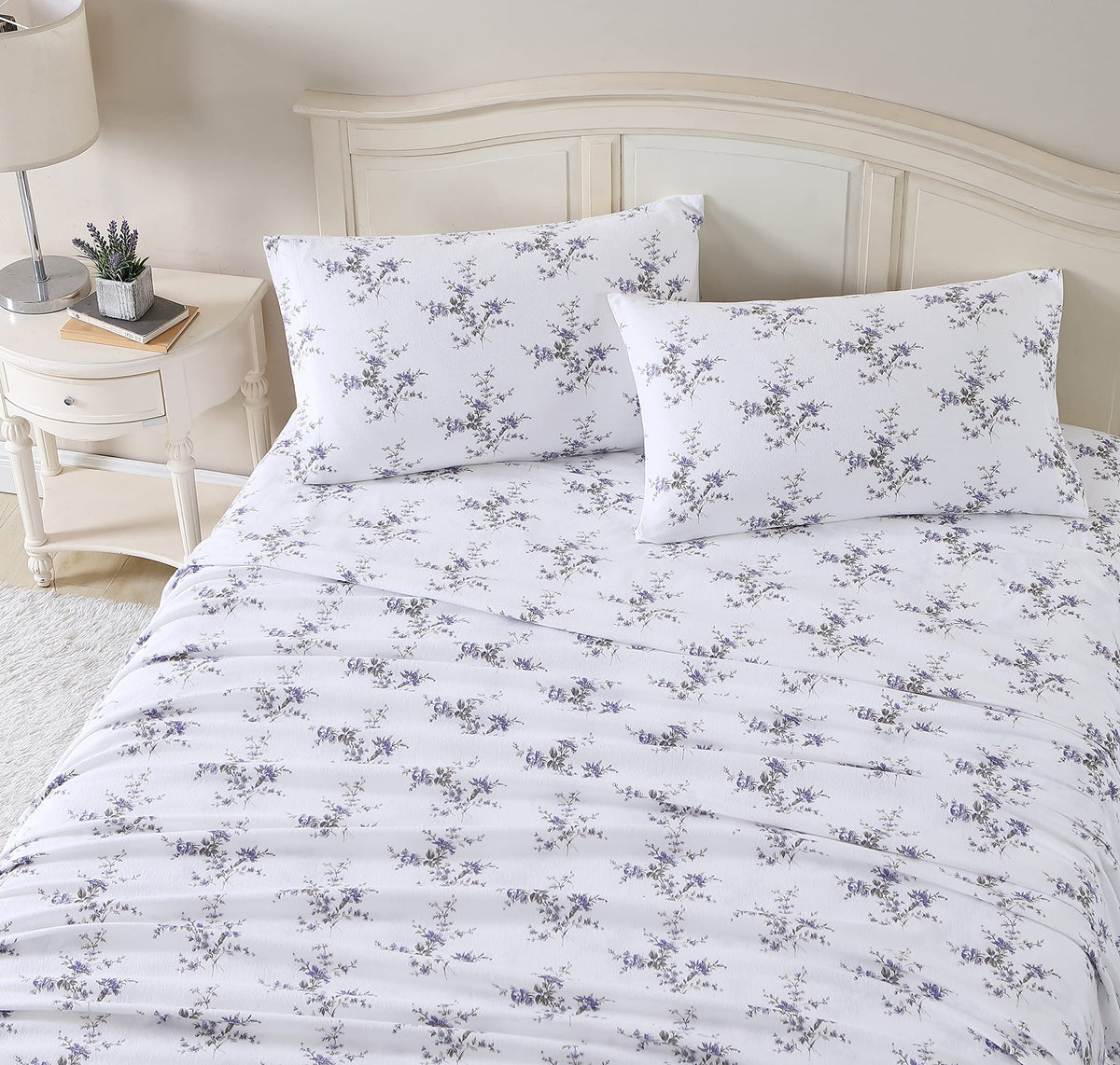 Laura Ashley - Twin Sheet Set with Fitted Sheet & Pillowcase
