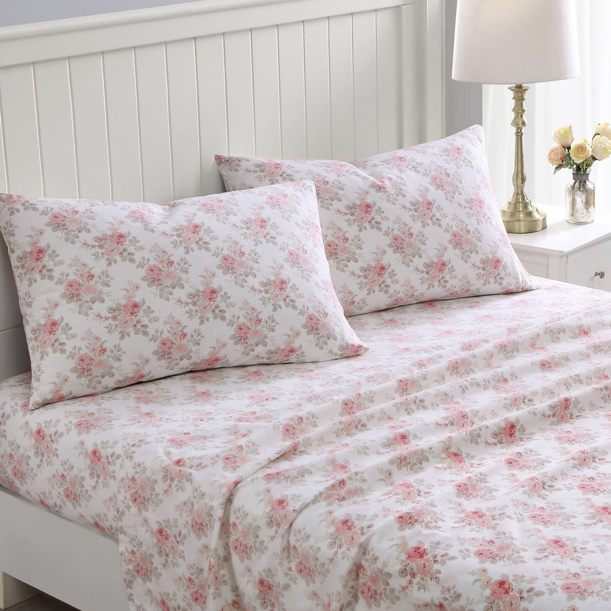 Laura Ashley - Twin Sheet Set with Fitted Sheet & Pillowcase