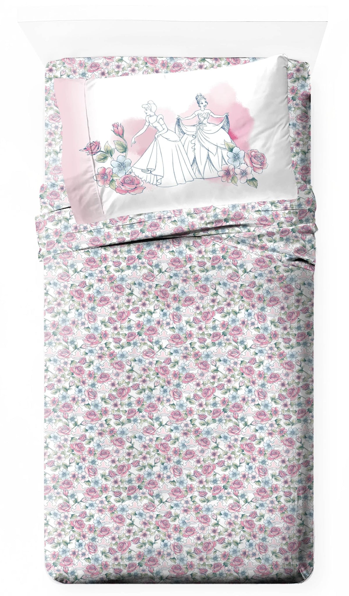 Jay Franco Sheet Set with Fitted, Flat Sheets & Pillow Cover - Ultra-Soft Bedding with Pillowcase for Room Decor, Multi - Hello Kitty, 3 Piece Twin