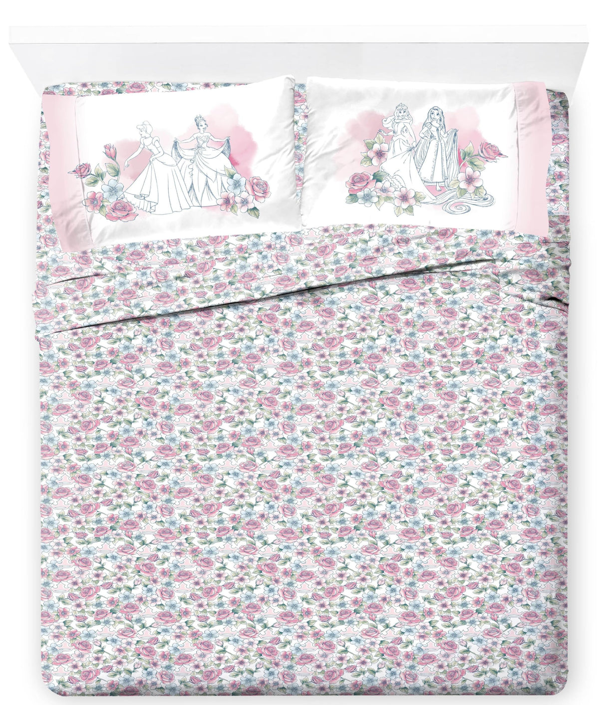 Jay Franco Sheet Set with Fitted, Flat Sheets & Pillow Cover - Ultra-Soft Bedding with Pillowcase for Room Decor, Multi - Hello Kitty, 3 Piece Twin