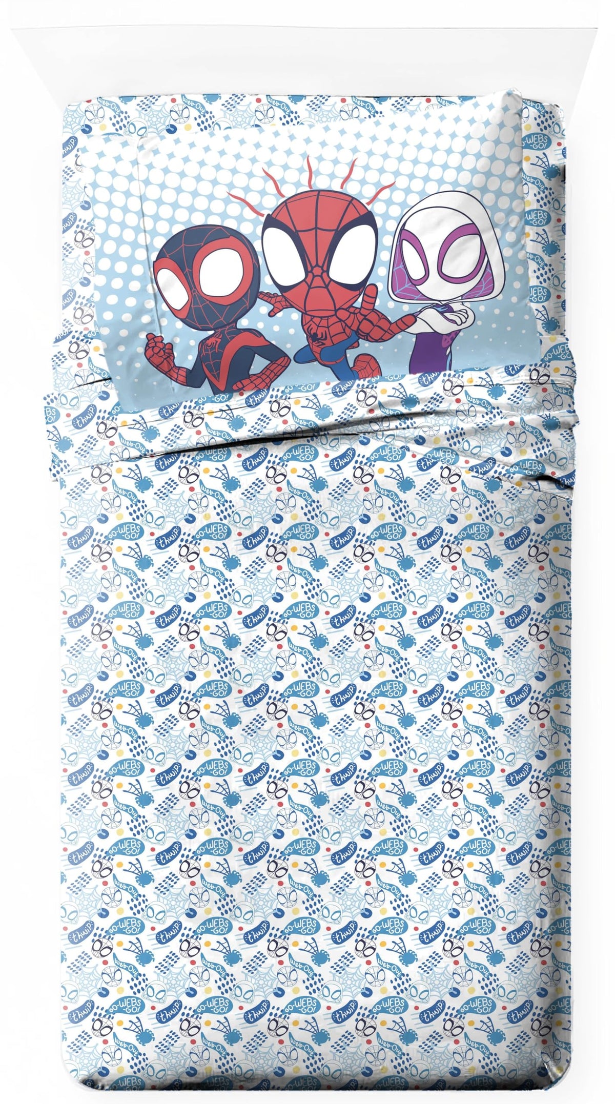 Jay Franco Kids Sheet Set with Fitted, Flat Sheets & Pillow Cover - Ultra-Soft Bedding with Pillowcase for Room Decor, White - Monster Jam, 3 Piece Toddler