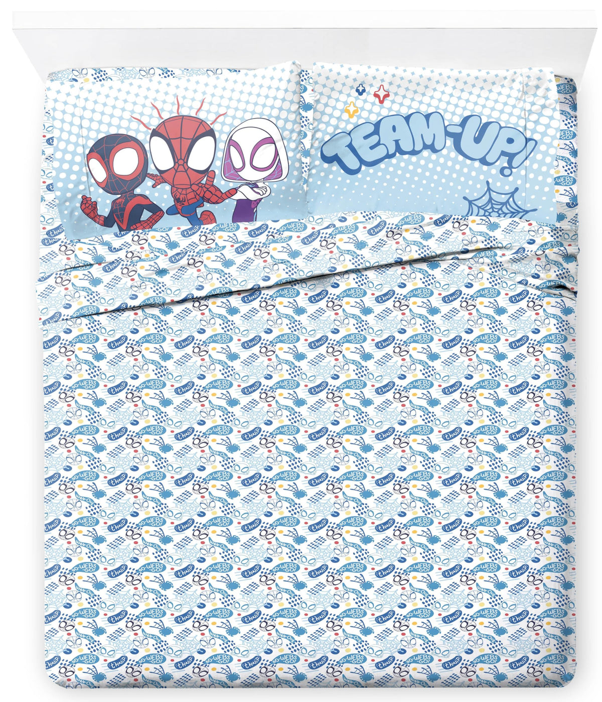 Jay Franco Kids Sheet Set with Fitted, Flat Sheets & Pillow Cover - Ultra-Soft Bedding with Pillowcase for Room Decor, White - Monster Jam, 3 Piece Toddler