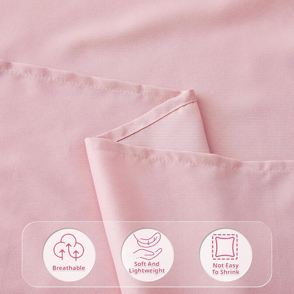 Light Pink Toddler Sheets, 3-Piece Pink Sheet Set for Toddler