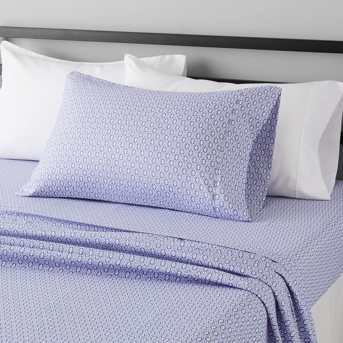 Amazon Basics Lightweight Super Soft Easy Care Wrinkle-Free Breathable Brushed Microfiber 3-Piece Bed Sheet Set with 14-Inch Deep Pockets, Twin, Dark Gray, Solid