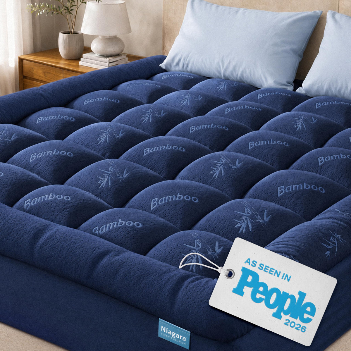 Niagara Sleep Solution Queen Ultra Soft Mattress Topper — Back Pain Relief