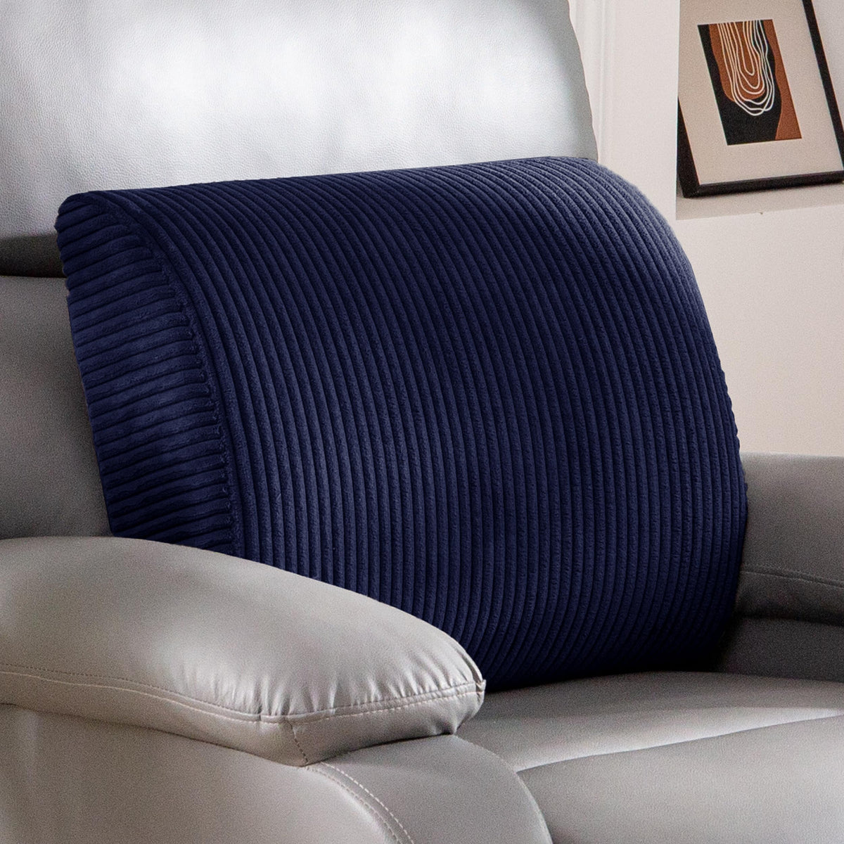HIGOGOGO Lumbar Support Pillow for Recliner Chair/Accent Chair/Couch, Memory Foam Back Support Cushion for Elderly, Recliner Cushions for Back Rest, Pain Relief, Reading, Washable Cover, Brown