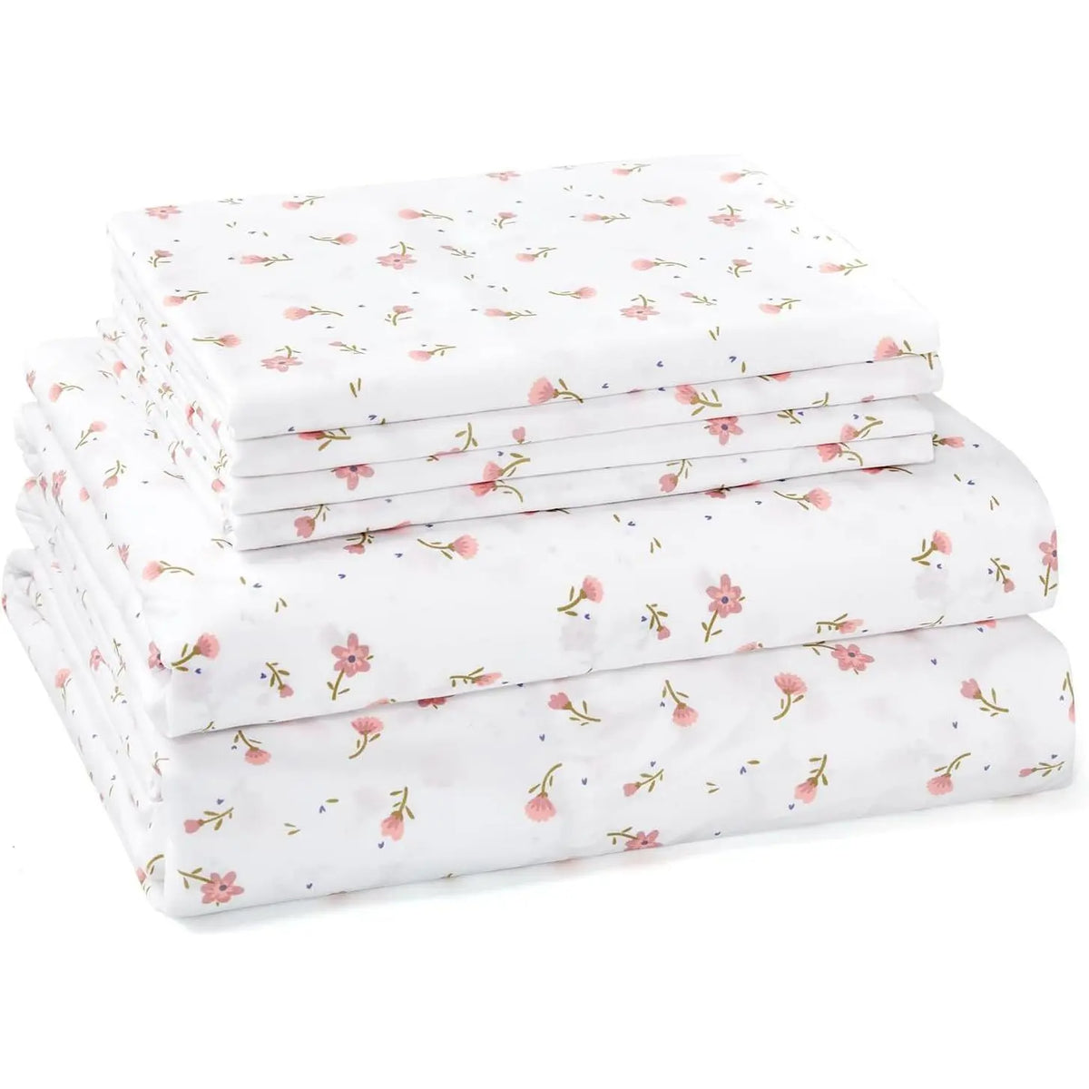 Queen Sheet Set 6 Pieces ,Cottage Core Botanical Patterned Sheets, Victorian Flower Microfiber Bedding Decor