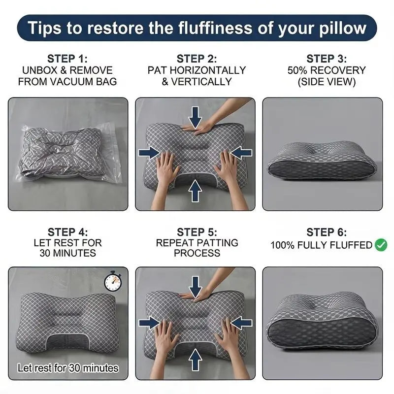 1/2pcs Polyester core neck pillow, providing comfortable support for the neck, an ergonomic high-low contour neck pillow that offers support for side-lying, back, and stomach sleeping, washable pillowcase (black)