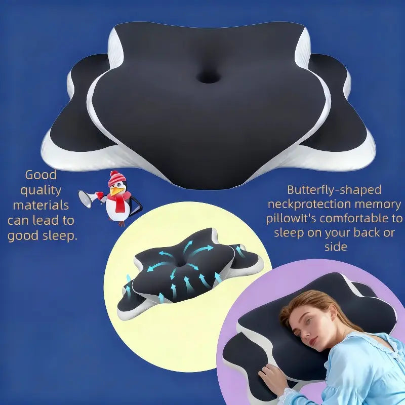 A cervical pillow that conforms to ergonomics, with slow rebound support, breathable and cool fabric, and machine washable pillowcase, suitable for side sleeping, back sleeping, and prone sleeping, providing gentle cervical comfort