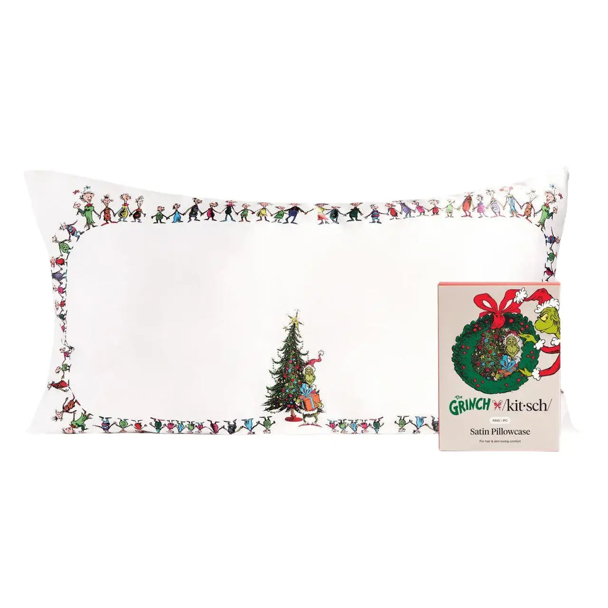 The Grinch x Kitsch King Satin Pillowcase - Whoville