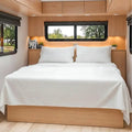 CGK | RV Sheet Set - (Short Queen) 60 X 75 - 4 Piece RV Queen Bed Sheets - Ultra Soft, Breathable & Cooling - Designed for Bunks, Trailers & Camper - Fits 8” to 12" Mattress - Hotel Luxury Bedding