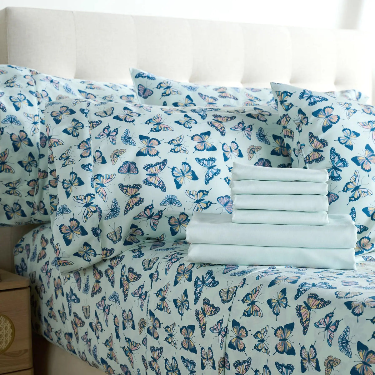 Home Reflections 2pk Double Brushed Sheet Sets with Extra Cases