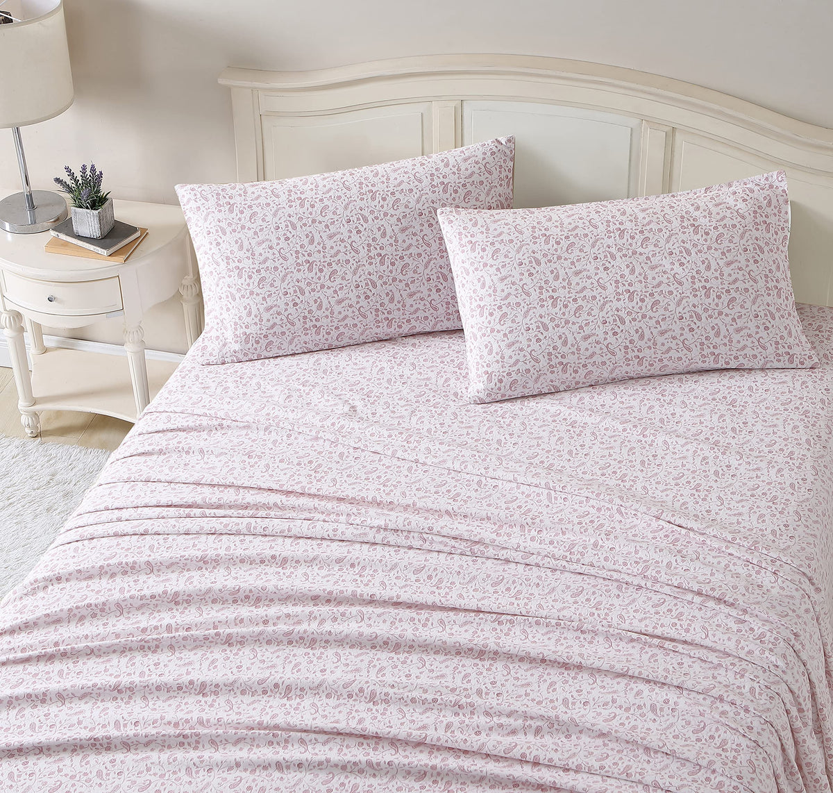 Laura Ashley - Twin Sheet Set with Fitted Sheet & Pillowcase