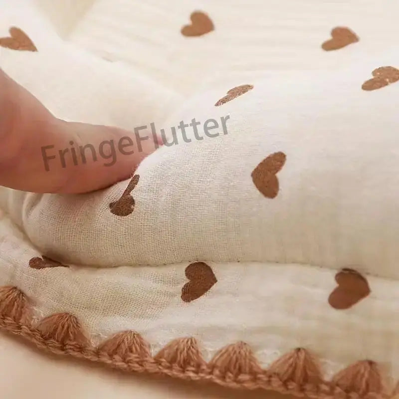 2026 New Arrival Heart Pattern Soft Lightweight Pillow - Soft Cushion, Breathable Skin-Friendly, Fluorescent-Free Safe Sleep Pillow for Indoor Recreation