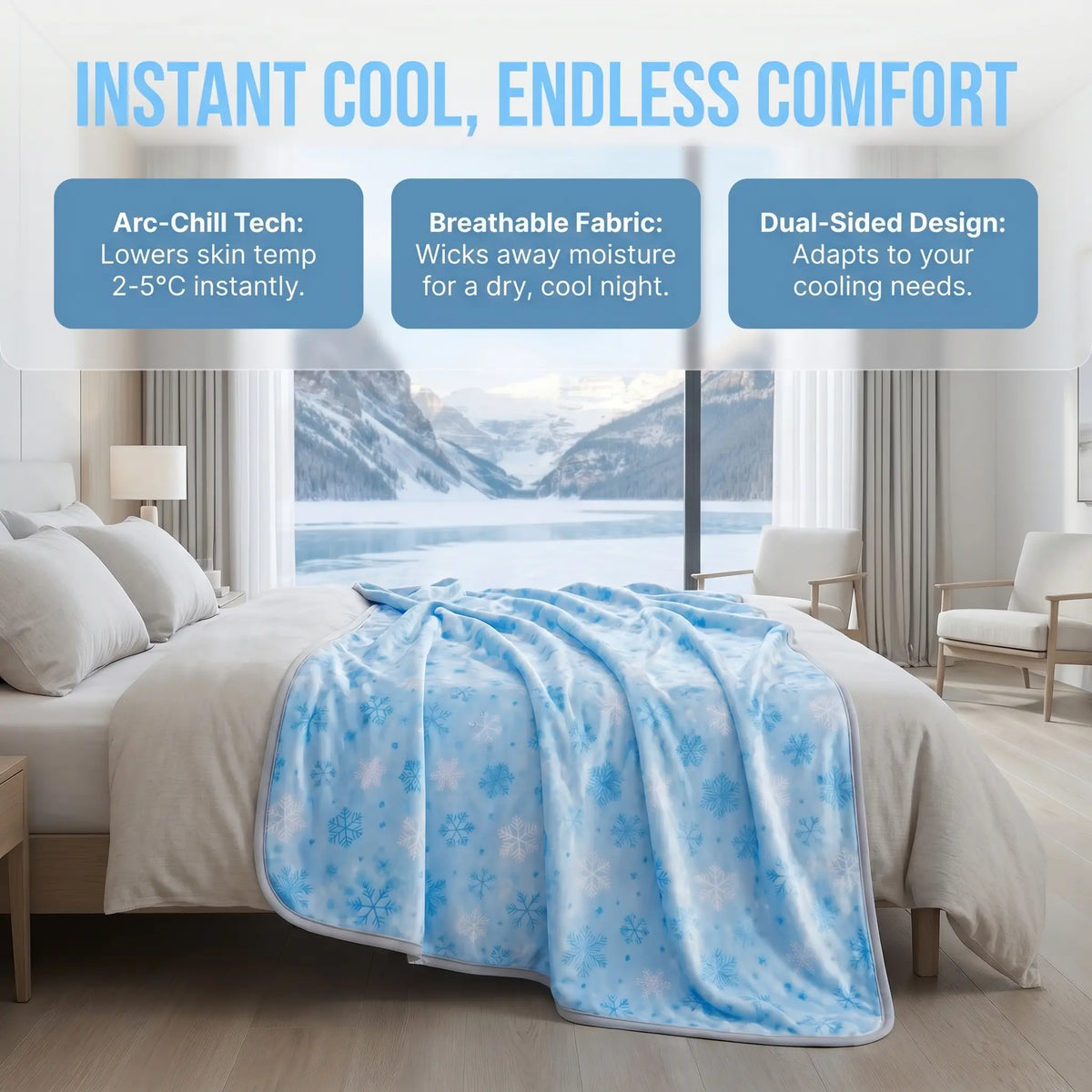 Summerwins Breathable Lightweight Cool Blanket for Hot Sleepers - Soft Lightweight, Foldable  Bedside Cooling Blanket for Bed, Travel