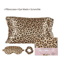 Leopard Print Pillowcase Set, 3 Counts/set Including 1 Count Pillowcase & 1 Count Scrunchie & 1 Count Eye Mask, Soft Comfortable Cozy Comfy Bedding Set for Home & Travel