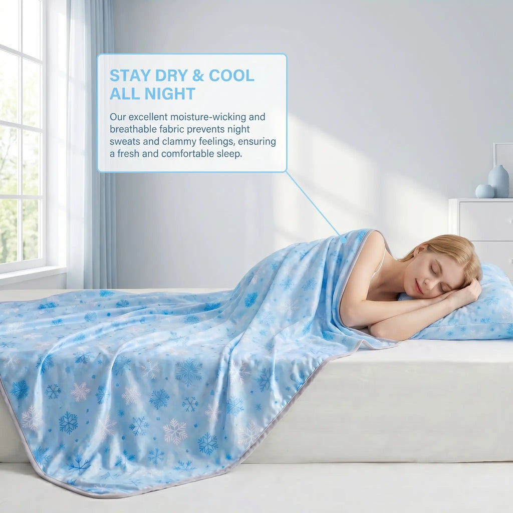 Summerwins Breathable Lightweight Cool Blanket for Hot Sleepers - Soft Lightweight, Foldable  Bedside Cooling Blanket for Bed, Travel