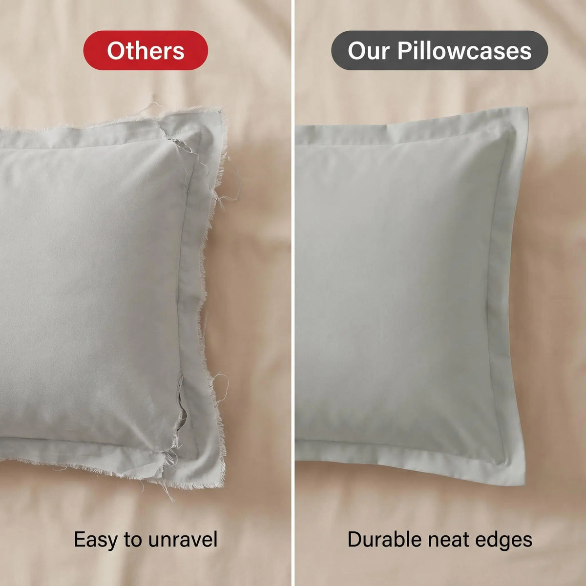 Bedsum 2-Pack Ultra Soft Brushed Pillowcases - Hotel Quality, Breathable Soft Bedding, Hypoallergenic Double-Sided Warm Flat Weave Fabric, Envelope Closure, Wrinkle Resistant, Snug Fit, Durable, Machine Washable, Fresh Post-Laundry Look