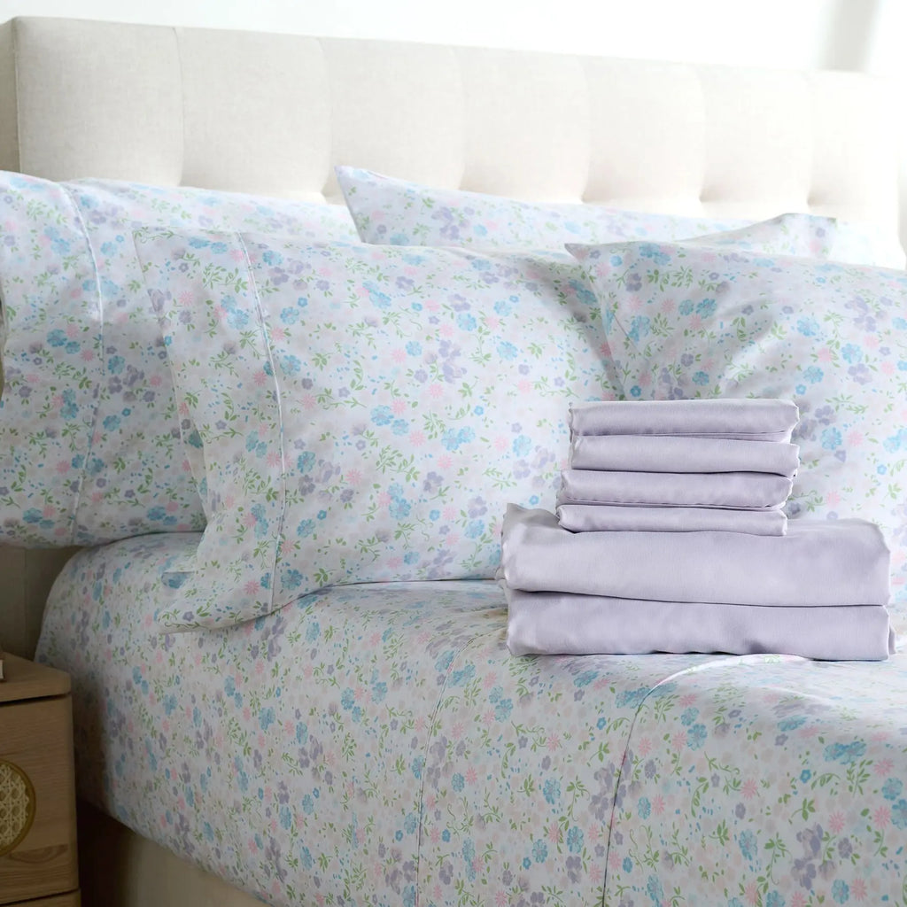 Home Reflections 2pk Double Brushed Sheet Sets with Extra Cases