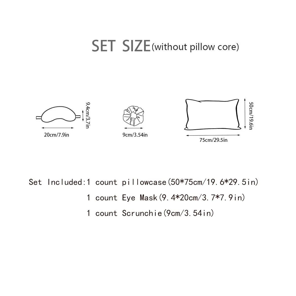 Leopard Print Pillowcase Set, 3 Counts/set Including 1 Count Pillowcase & 1 Count Scrunchie & 1 Count Eye Mask, Soft Comfortable Cozy Comfy Bedding Set for Home & Travel