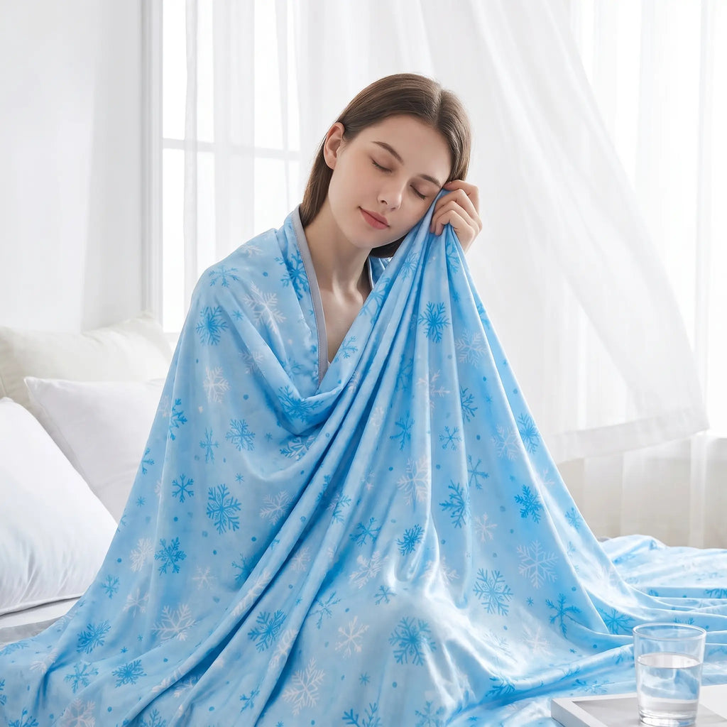 Summerwins Breathable Lightweight Cool Blanket for Hot Sleepers - Soft Lightweight, Foldable  Bedside Cooling Blanket for Bed, Travel