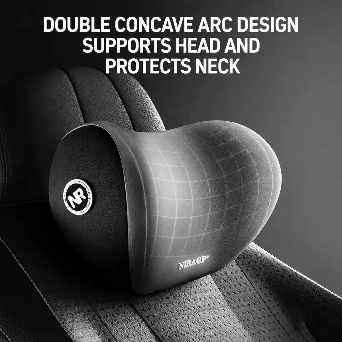 Orthopedic Memory Foam Headrest & Lumbar Pillow Set - Adjustable Padded Supportive Backrest with Strap Secure, Travel Neck Cushion for Office/Cars, Reduces Neck Tension & Lumbar Relief, Stays Steady During Drives